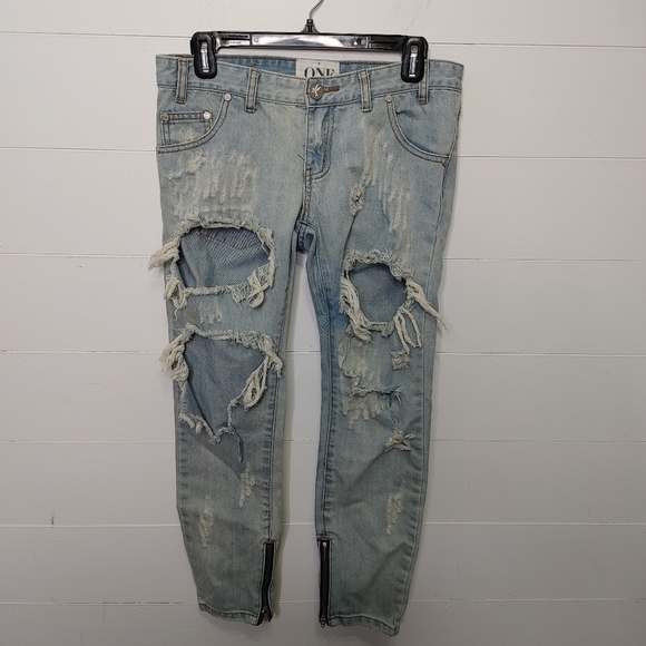 ONE Teaspoon Trashed Free Birds jeans 26 - Picture 2 of 15